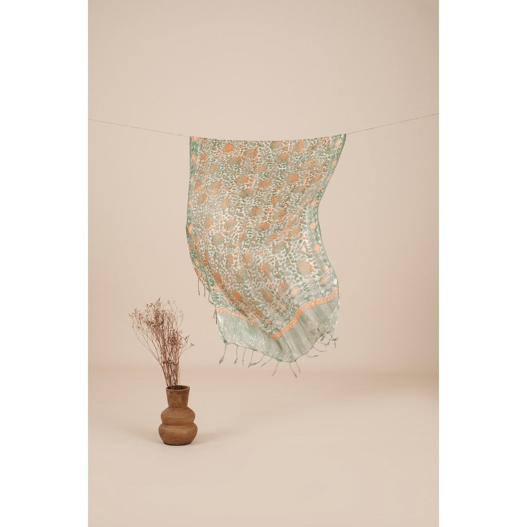 Syal Batik Sutra Green 03