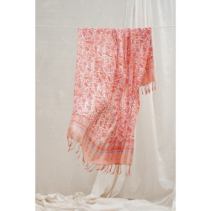Selendang Batik Sutra Orange 02