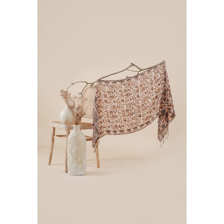 Syal Batik Sutra Brown 03