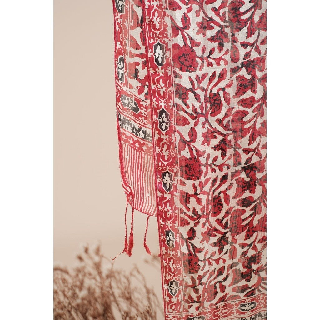 Syal Batik Sutra Pink 01