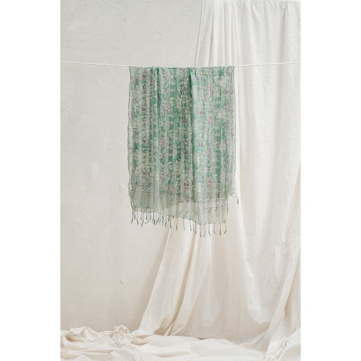 Selendang Batik Sutra Green 05