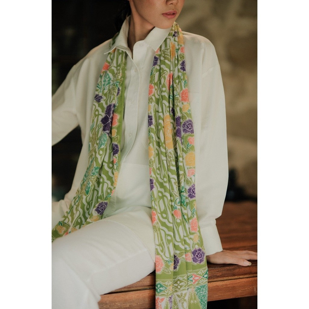 Selendang Batik Encim Green