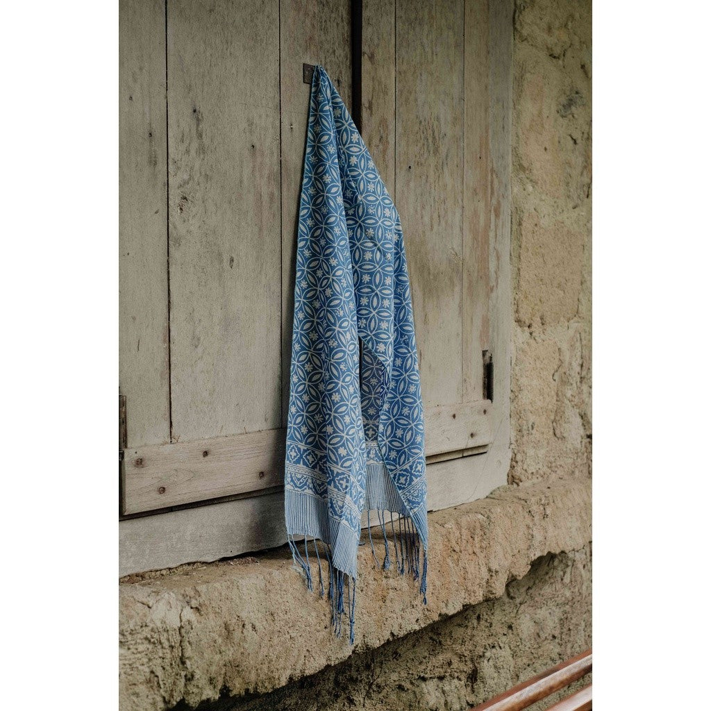 Scarf Batik TCB Kawung 3 Blue