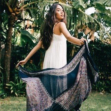 Isyana in Blue Shawl
