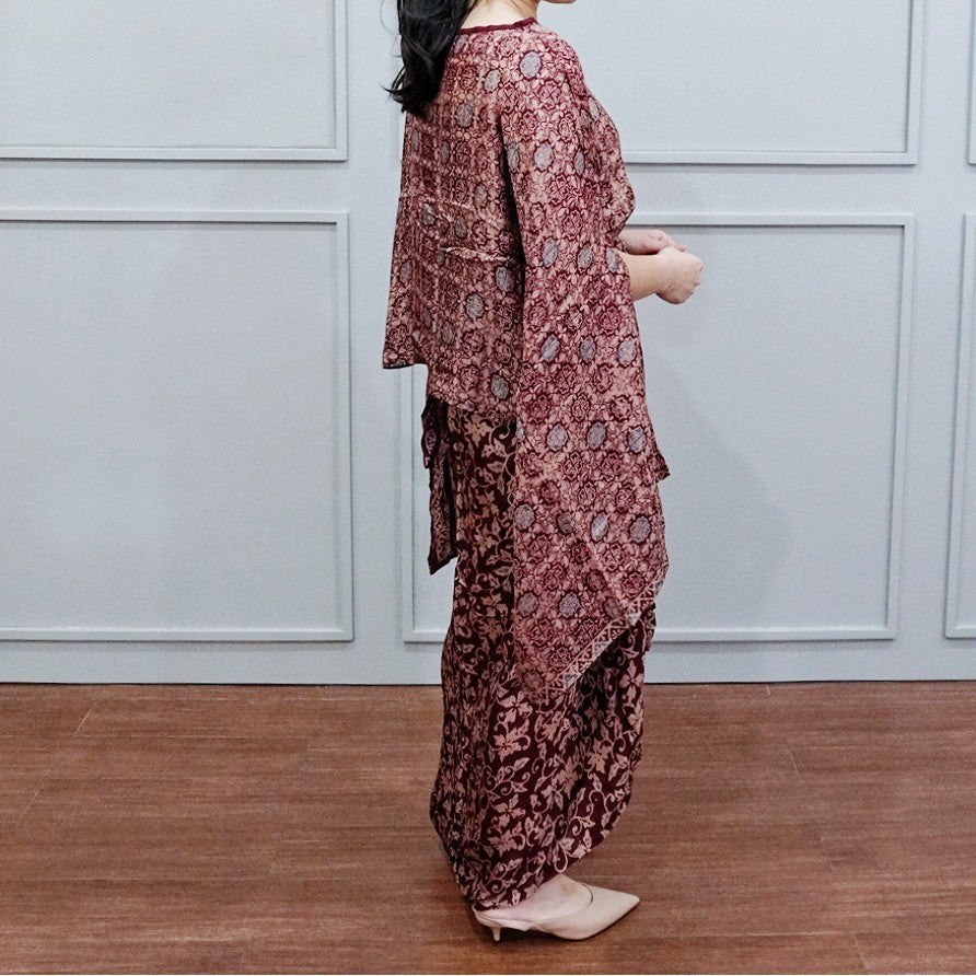 Rani Set 02-Dress Batik Setelan Atasan dan Rok Tali Ikat/Kebaya Modern