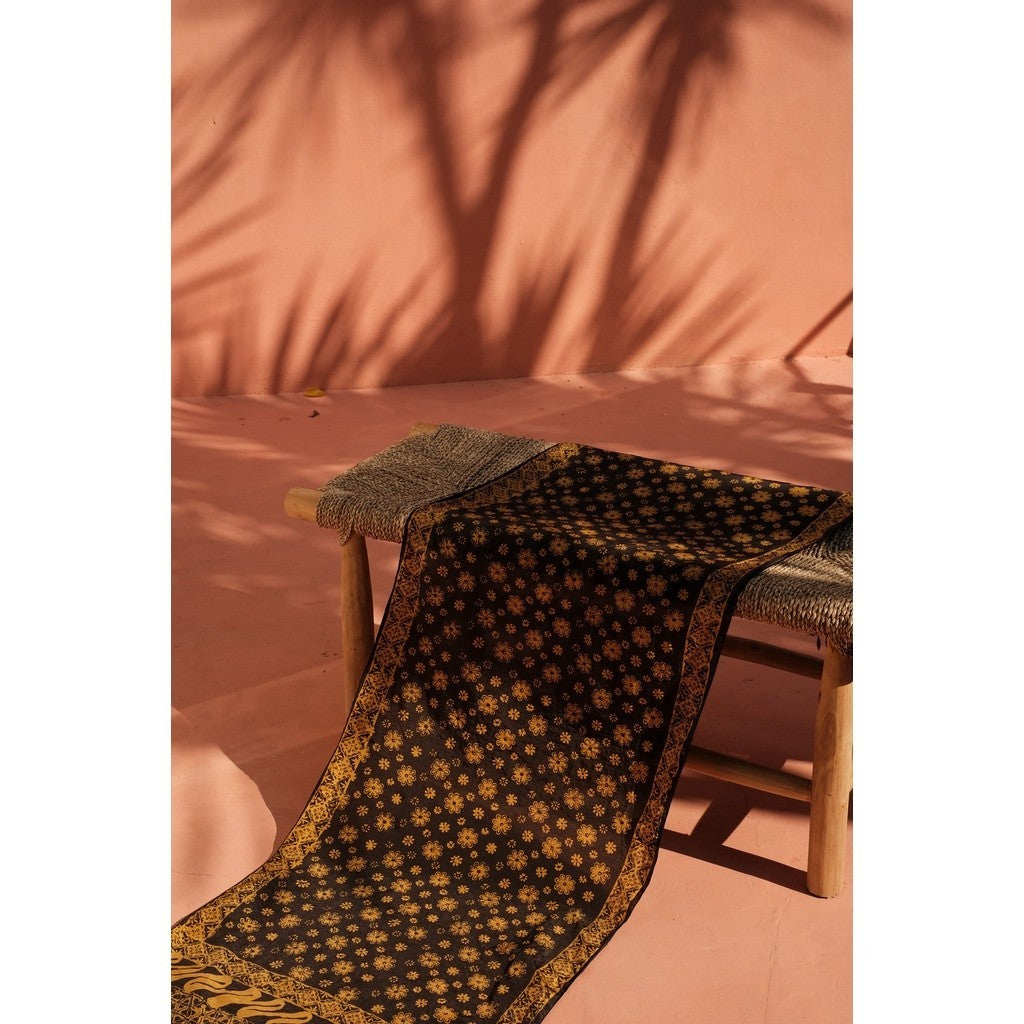 Scarf Batik Melati - Grey Gold