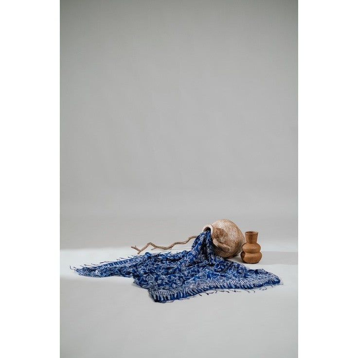 Selendang Batik Sutra Blue 02