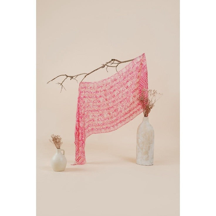 Syal Batik Sutra Pink 02