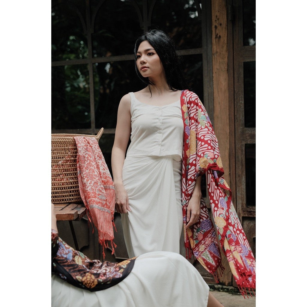 Selendang Batik Encim Red