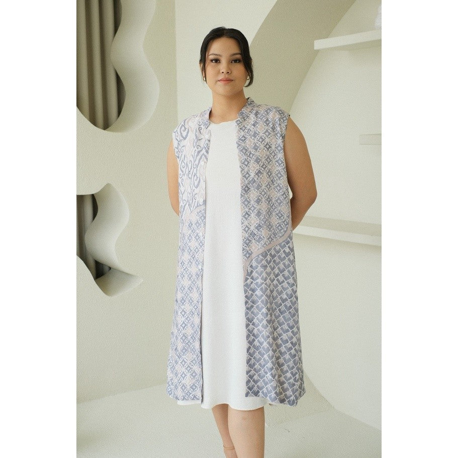 Talitha Tunik in Blue White - Dress Outer Batik
