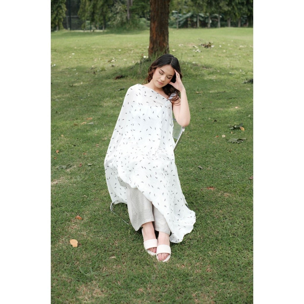 Ghania White Shawl