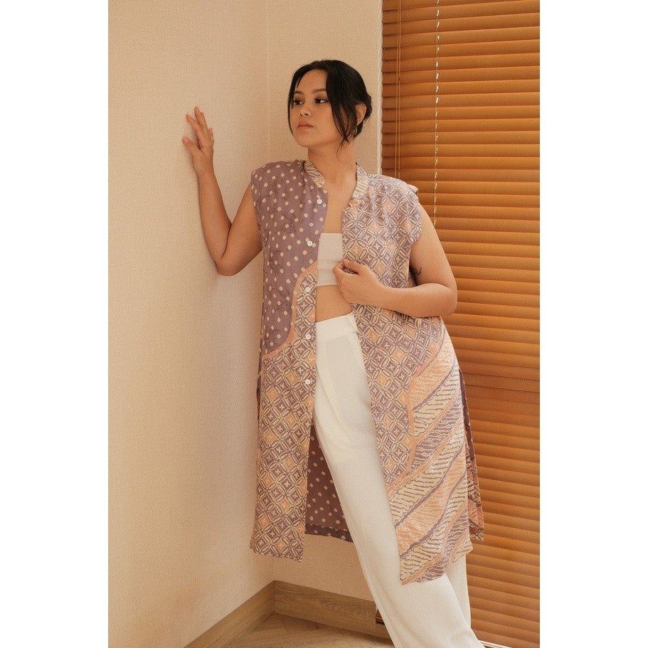 Talitha Tunik in Purple - Dress Outer Batik