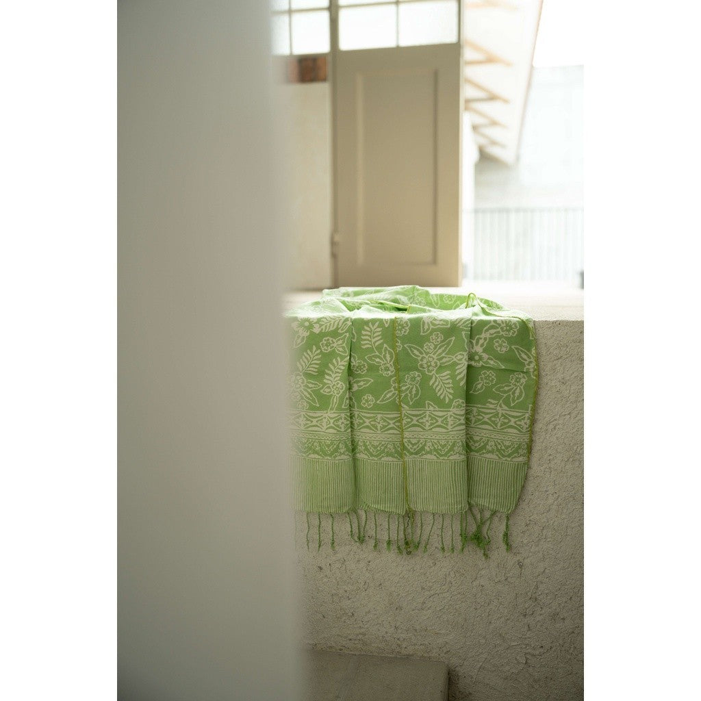 Scarf Batik TCi Daun 2 Green