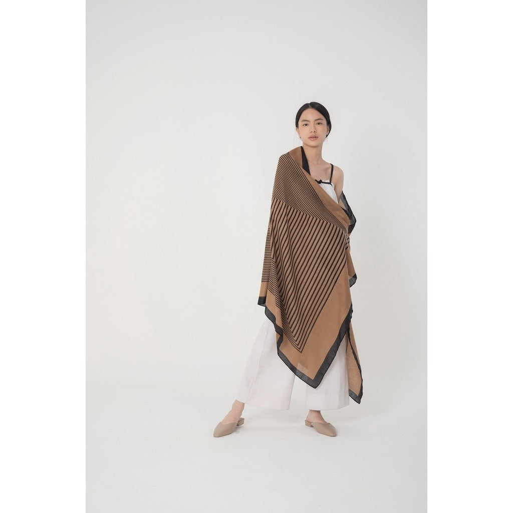 (DEFECT SALE) Muthia Brown Shawl