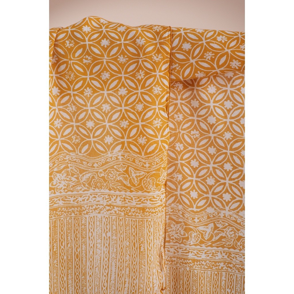 Scarf Batik TCK Kawung 3 Yellow
