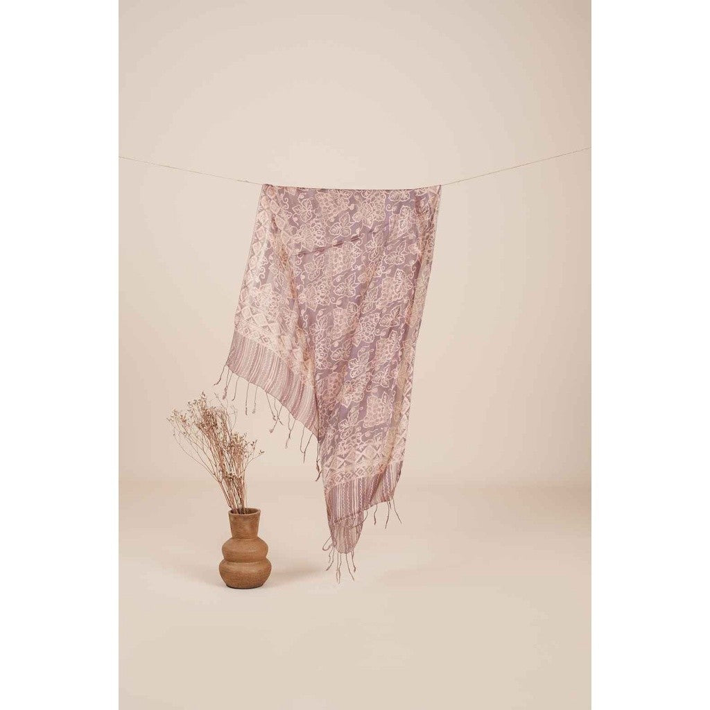 Syal Batik Sutra Grey 01