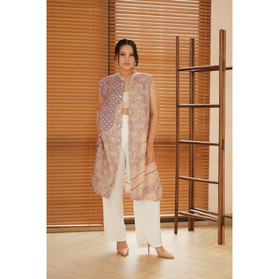 Talitha Tunik in Purple - Dress Outer Batik