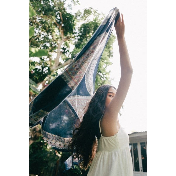 Isyana in Blue Shawl