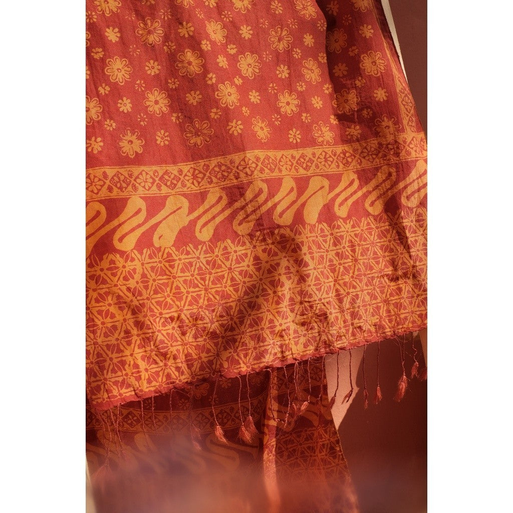 Scarf Batik Melati - Orange