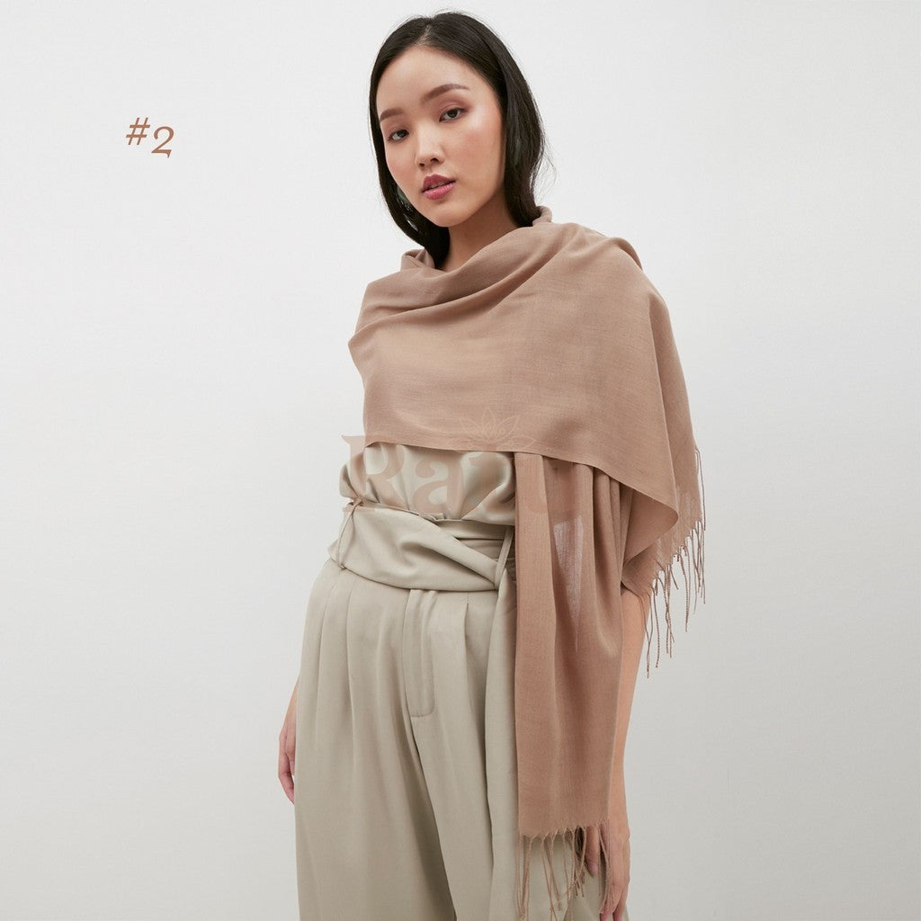 Plain Pashmina Cashmere 02