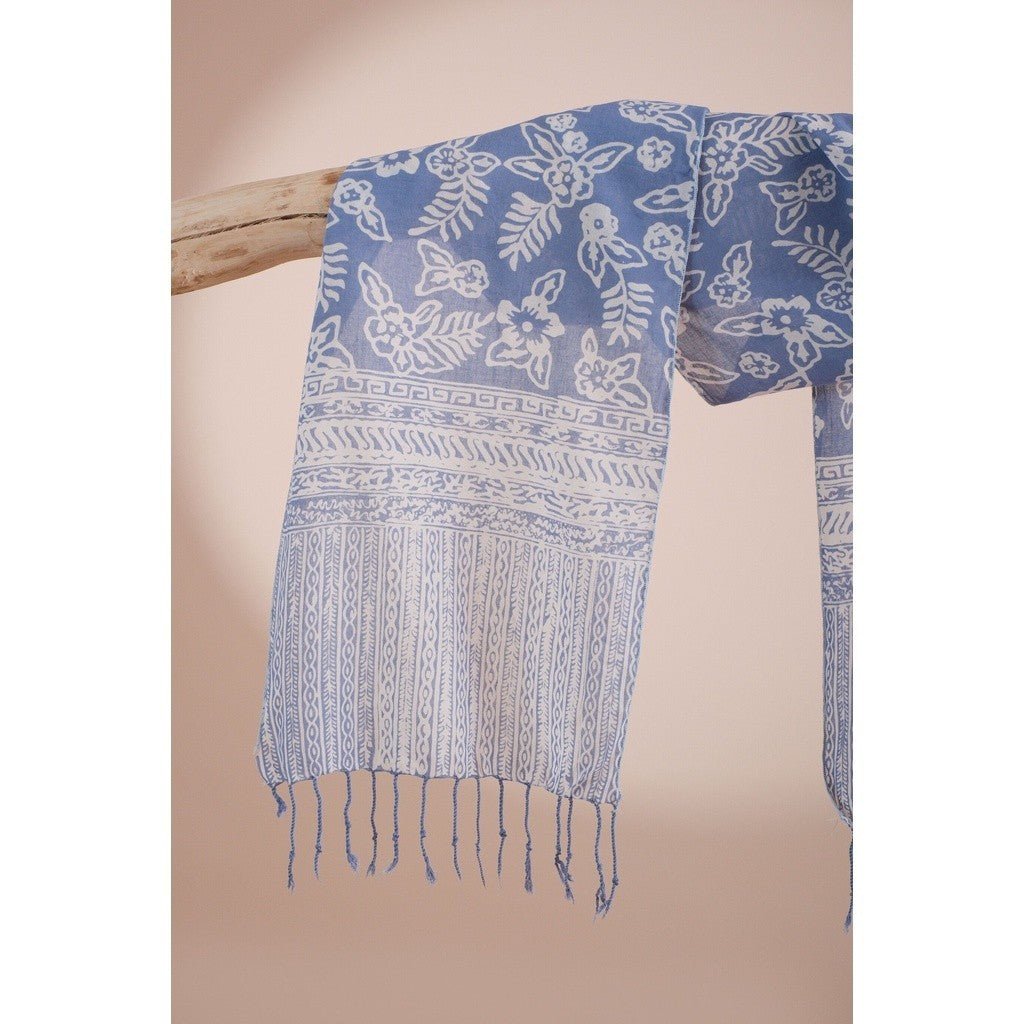 Scarf Batik TCGR Daun 2 Grey