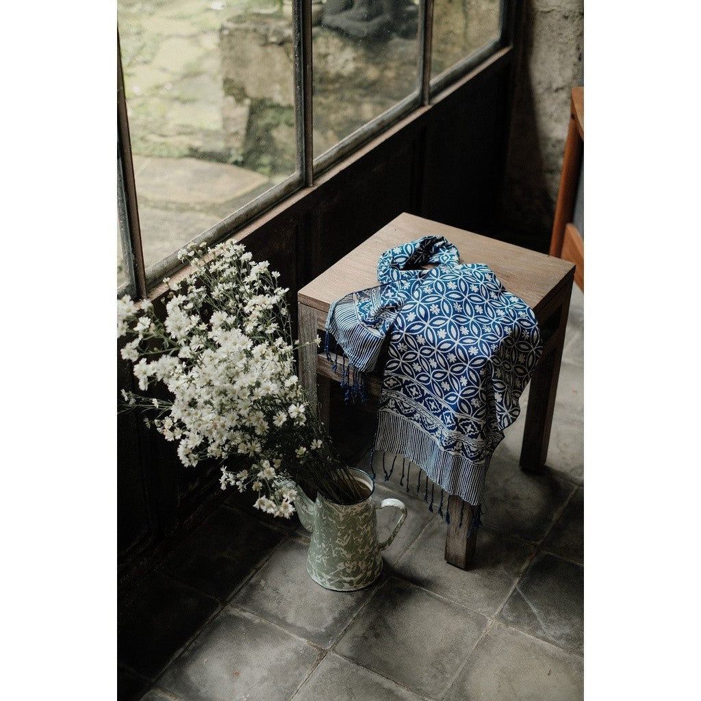 Scarf Batik TCC Kawung 3 Blue