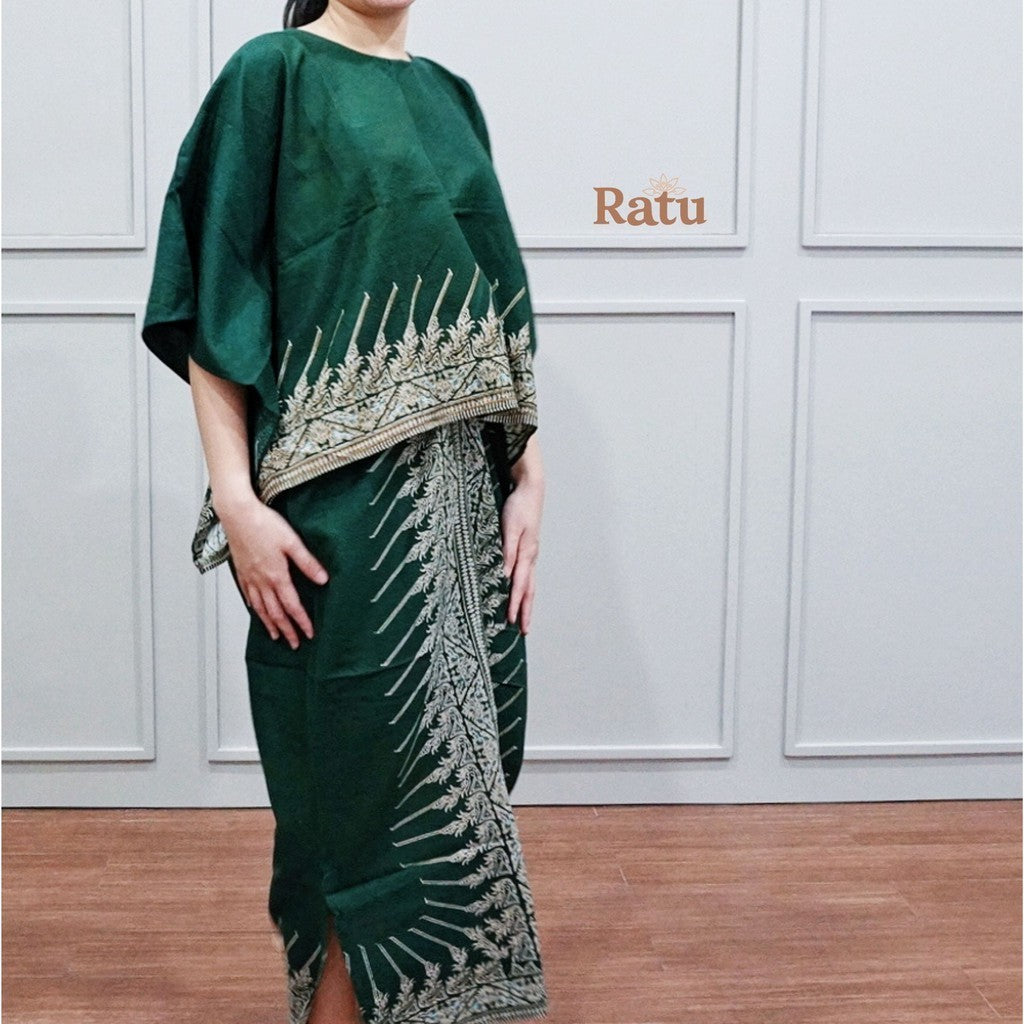 Tatiana Set 04-Dress Batik Setelan Atasan-Rok Tali Ikat/Kebaya Modern