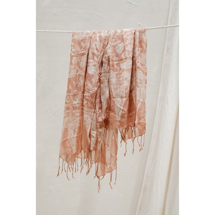 Selendang Batik Sutra Cream 04