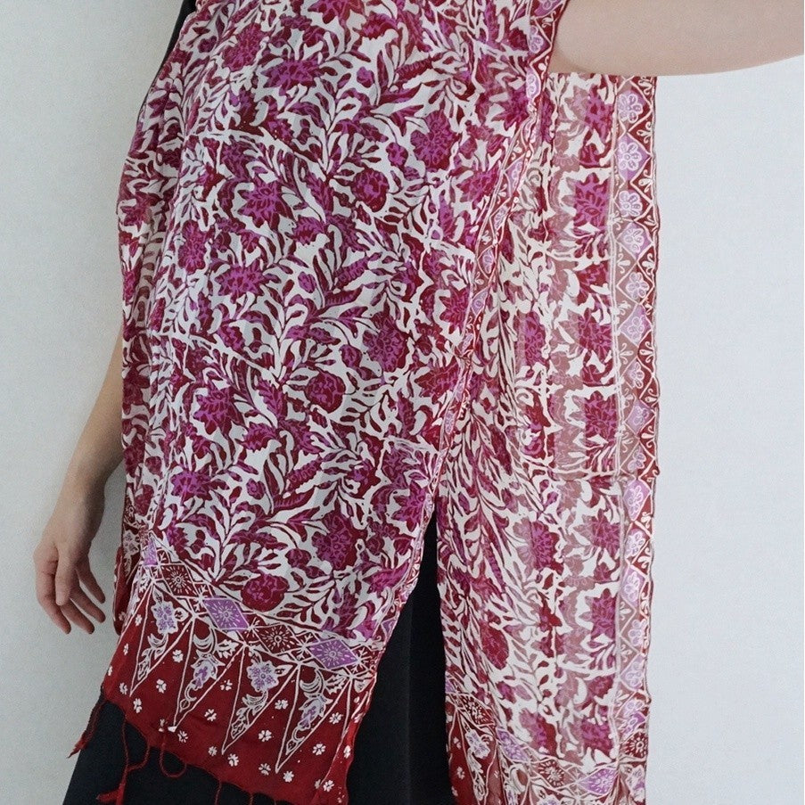 Syal Batik Sutra Purple 05