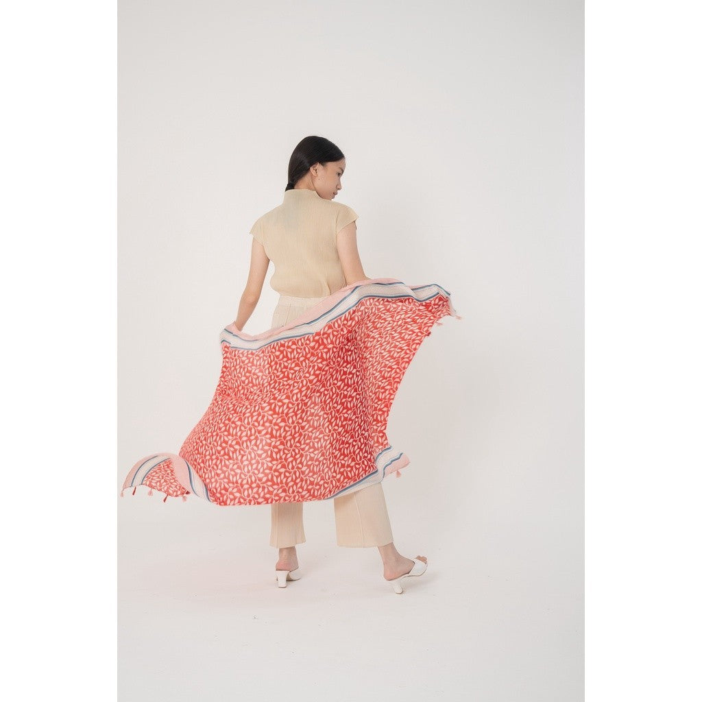 (DEFECT SALE) Salma Red Shawl