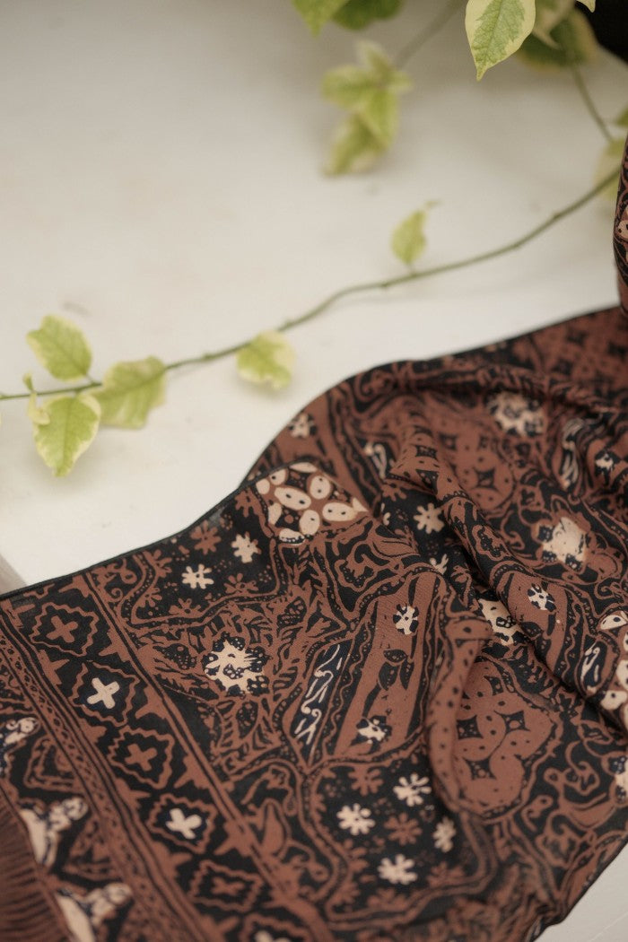 Scarf Batik Sekar Jagad - Sogan | TCF