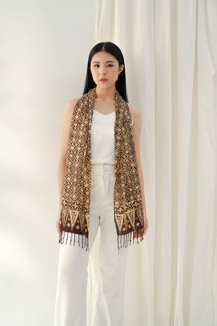 Scarf Batik Songket - Brown | DNR