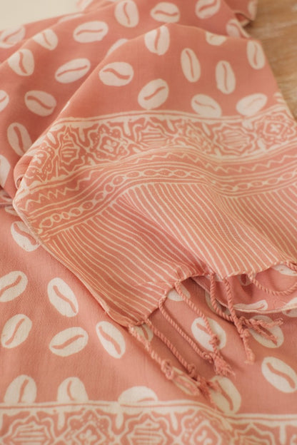 Scarf Batik Biji Kopi Cream
