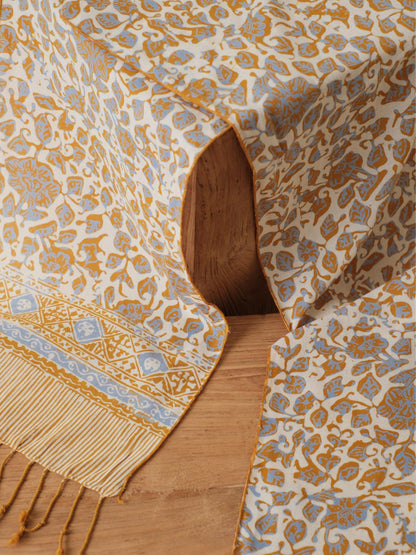Scarf Batik Apusan - Daun Rambat - Yellow | DNK