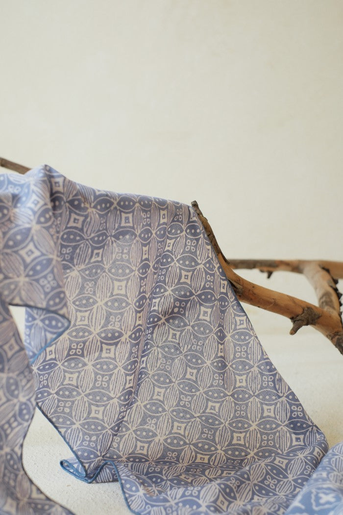 Scarf Batik TCGR Kawung Bribil Grey