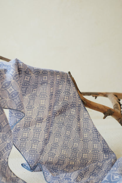 Scarf Batik TCGR Kawung Bribil Grey
