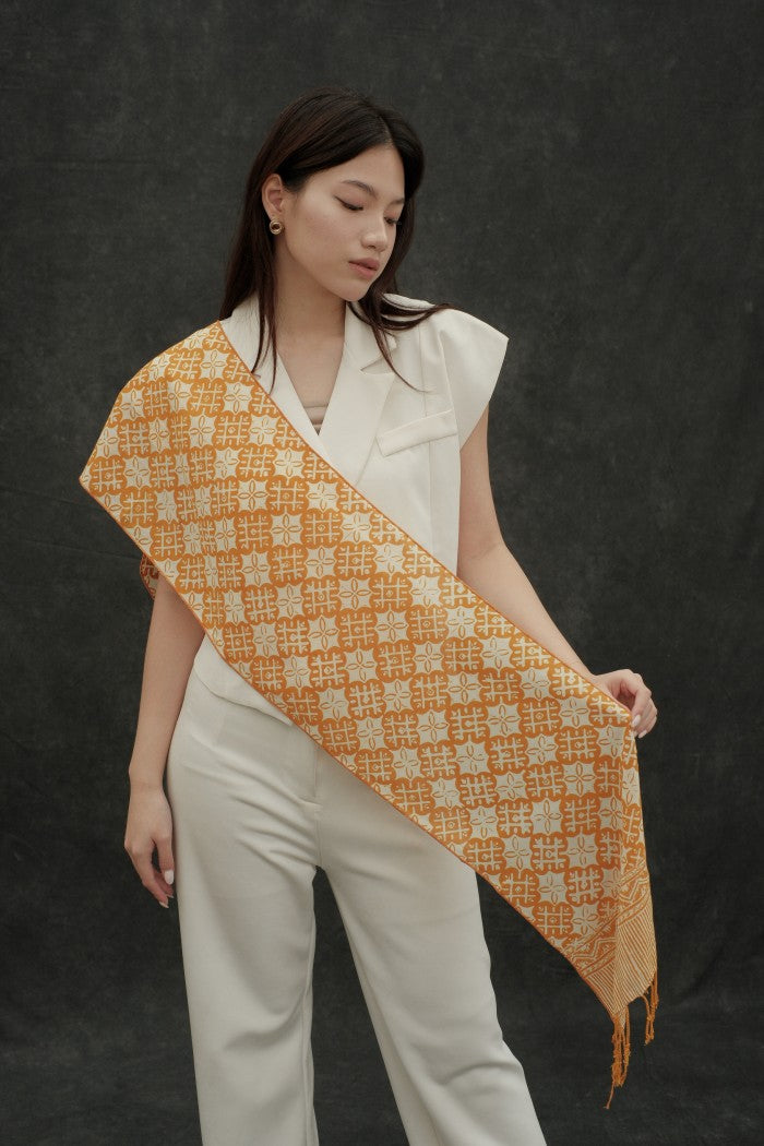 Scarf Batik Kawung XO - Yellow | TCK