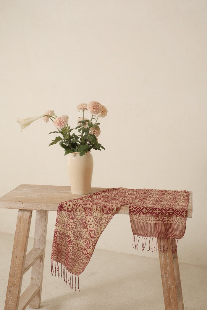 Scarf Batik Tambal - Maroon | DNN