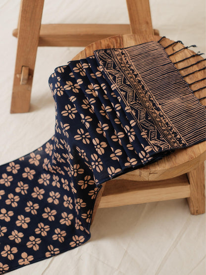 Scarf Batik Kopi Kawung - Dark Blue | DNC