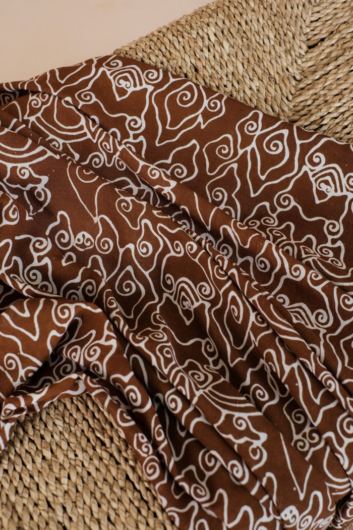 Selendang Batik TCR Mega Mendung Brown - 80