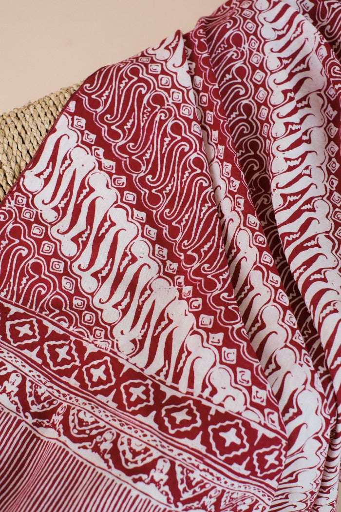 Selendang Batik TCN Parang Maroon - 80