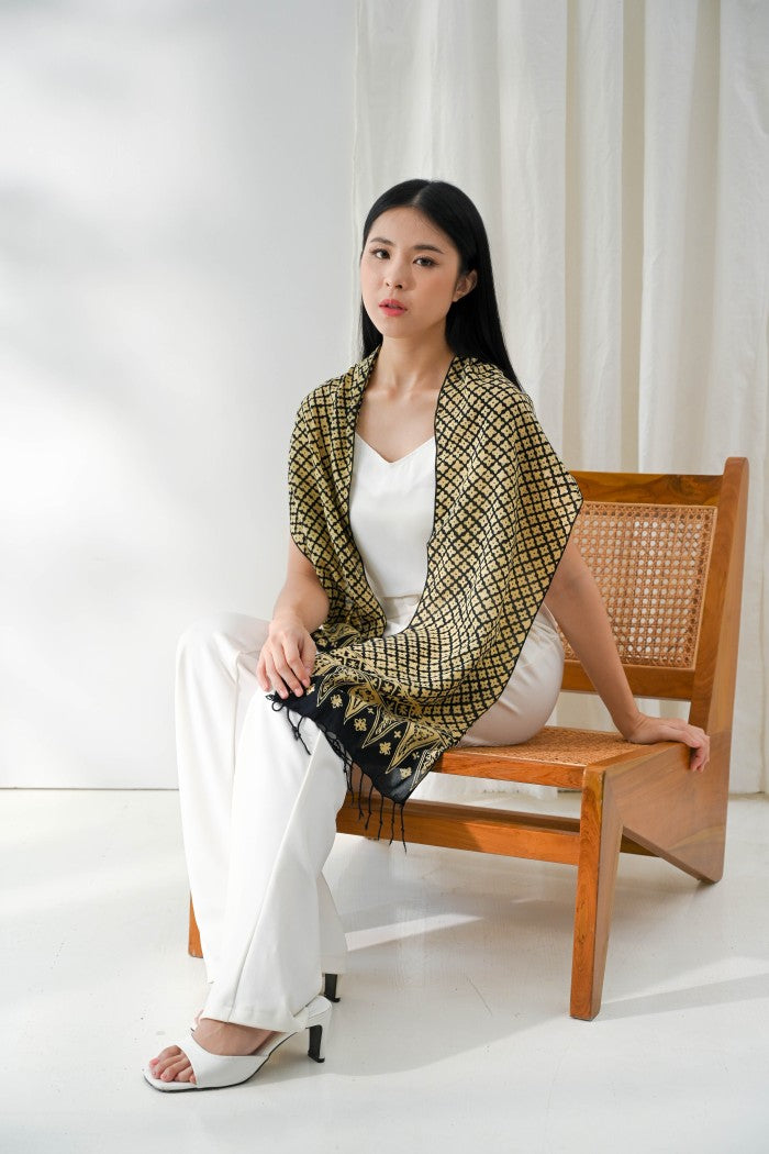 Scarf Batik Wora Wori - Black | DNE