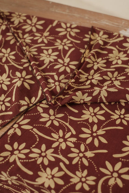 Scarf Batik Melati Tangkai - Brown | DNR