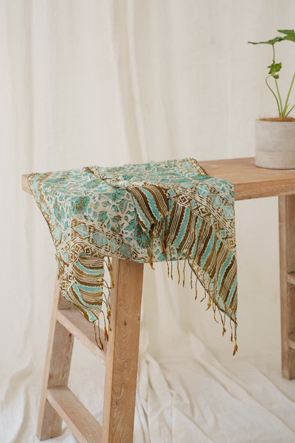 Syal Batik Sutra Green 02 - 55