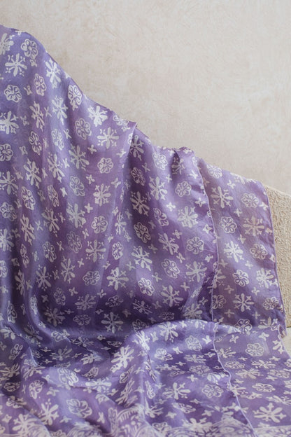 Syal Batik Sutra Truntum - Purple - 45