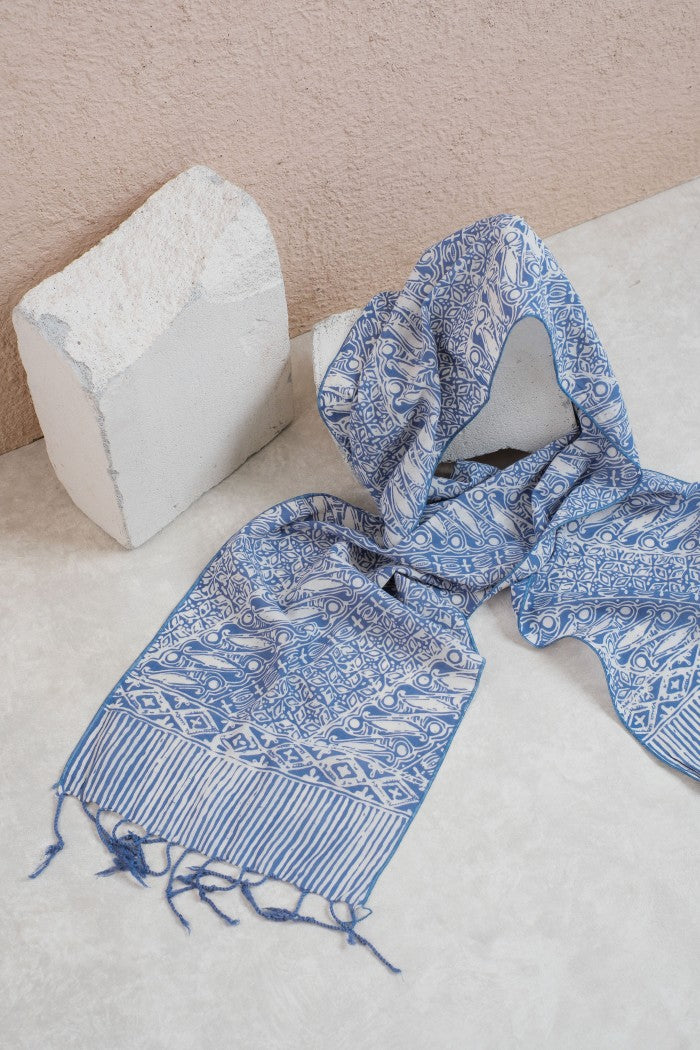 Scarf Batik TCGR Parang Kawung Grey