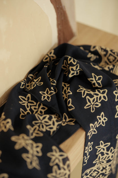 Scarf Batik Bunga Melati - Blue | DNC
