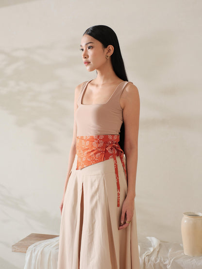 Fina in Yellow - Obi Belt Batik