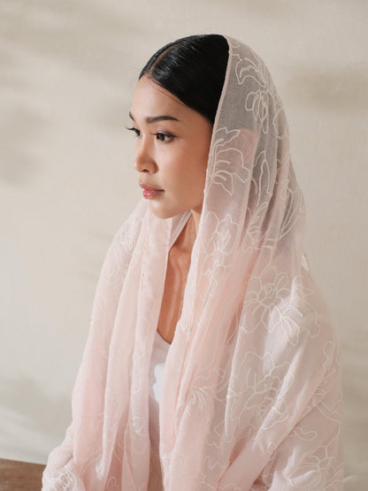 Dyta in Pink Shawl - Selendang Batik
