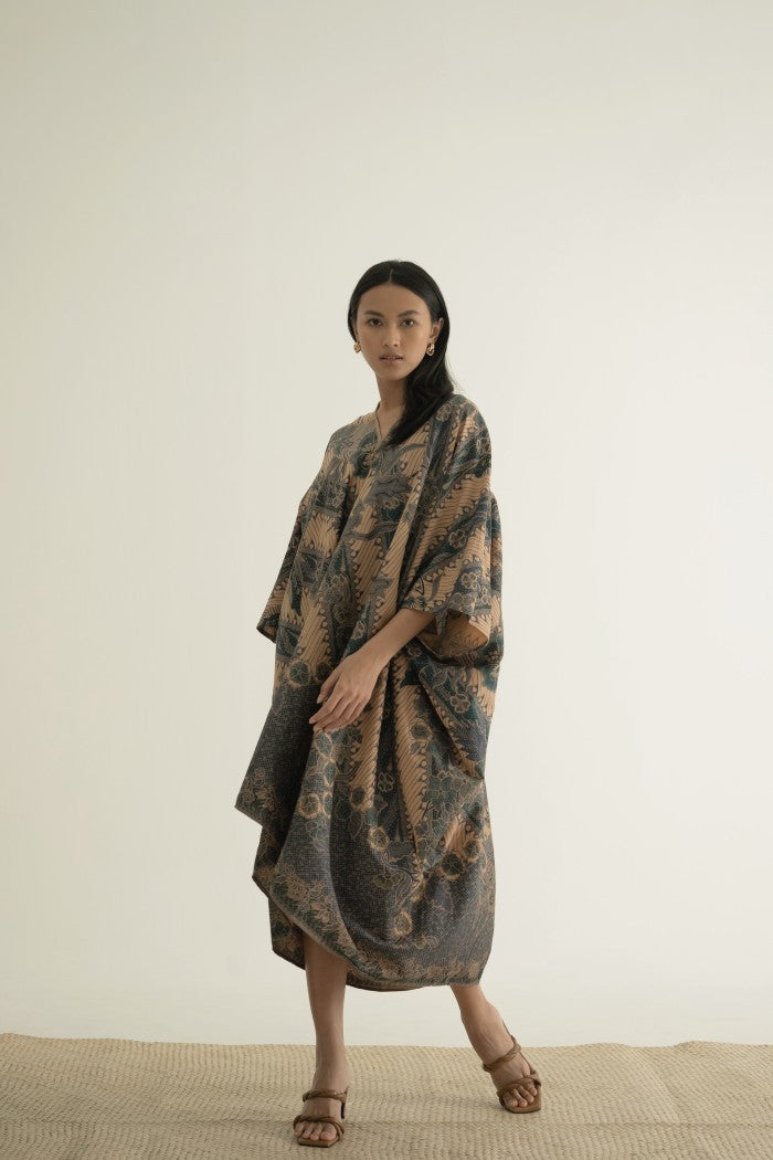 Amira Dress Batik 05/Kaftan Modern/Kalong/Gamis/Hijab/Lowo